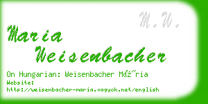 maria weisenbacher business card